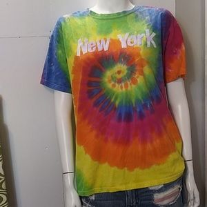 HANES COMFORT TIE DYE RAINBOW TEE
